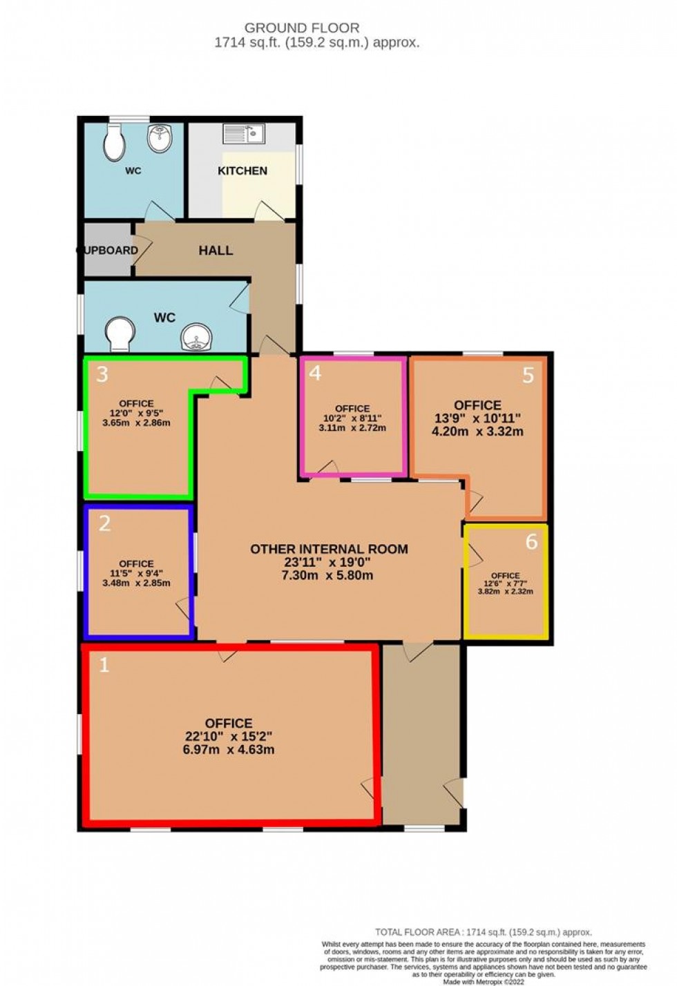 Floorplan for New to the Market, centrally located Office Space located in North Hill, Plymouth