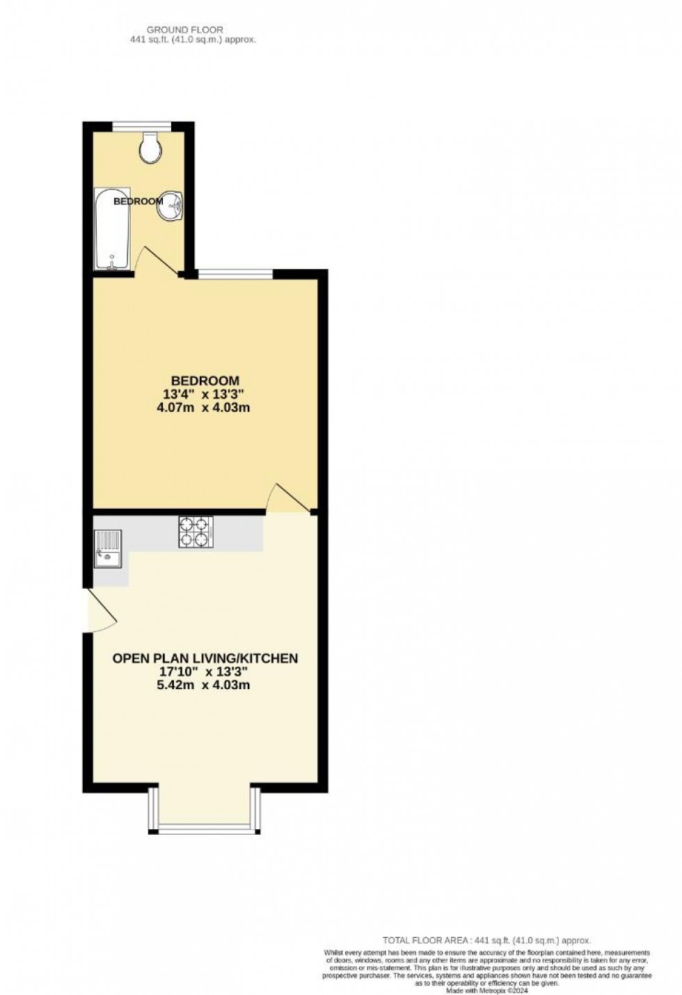 Floorplan for Connaught Avenue, Plymouth