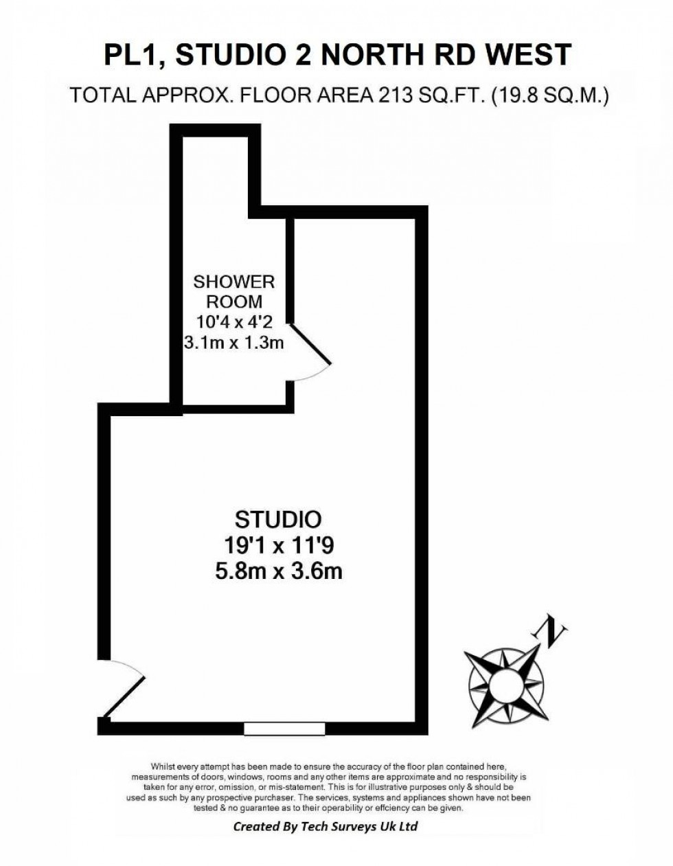 Floorplan for North Road West, Plymouth