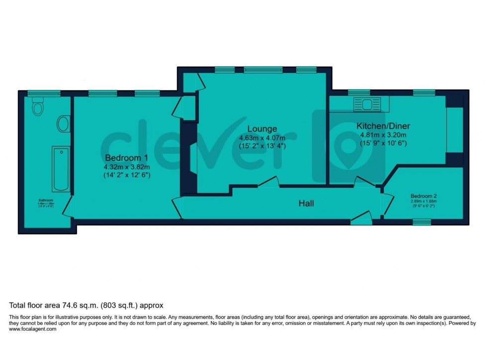 Floorplan for Mannamead Road, Plymouth