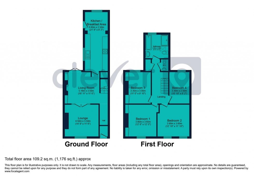 Floorplan for Salop Street, Penarth