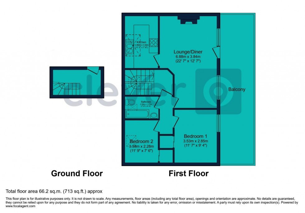 Floorplan for Bedford Terrace, Plymouth