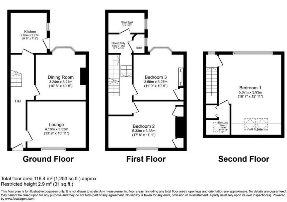 Floorplan for Wellington Street, Plymouth