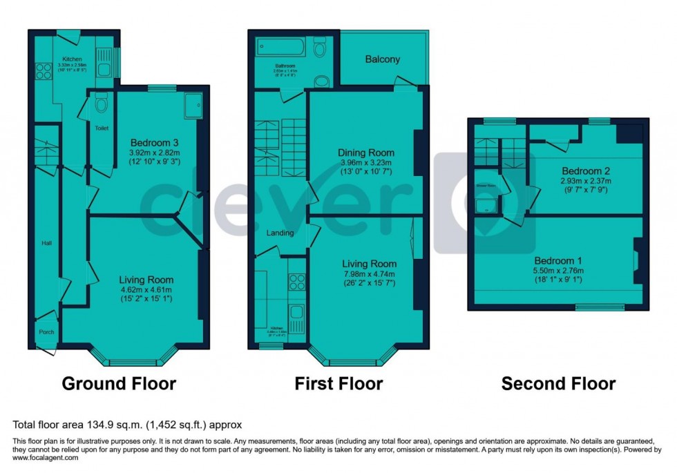 Floorplan for 40 Prince Maurice Road, Plymouth