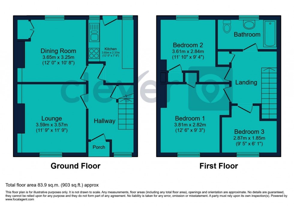 Floorplan for Alamein Road, Saltash
