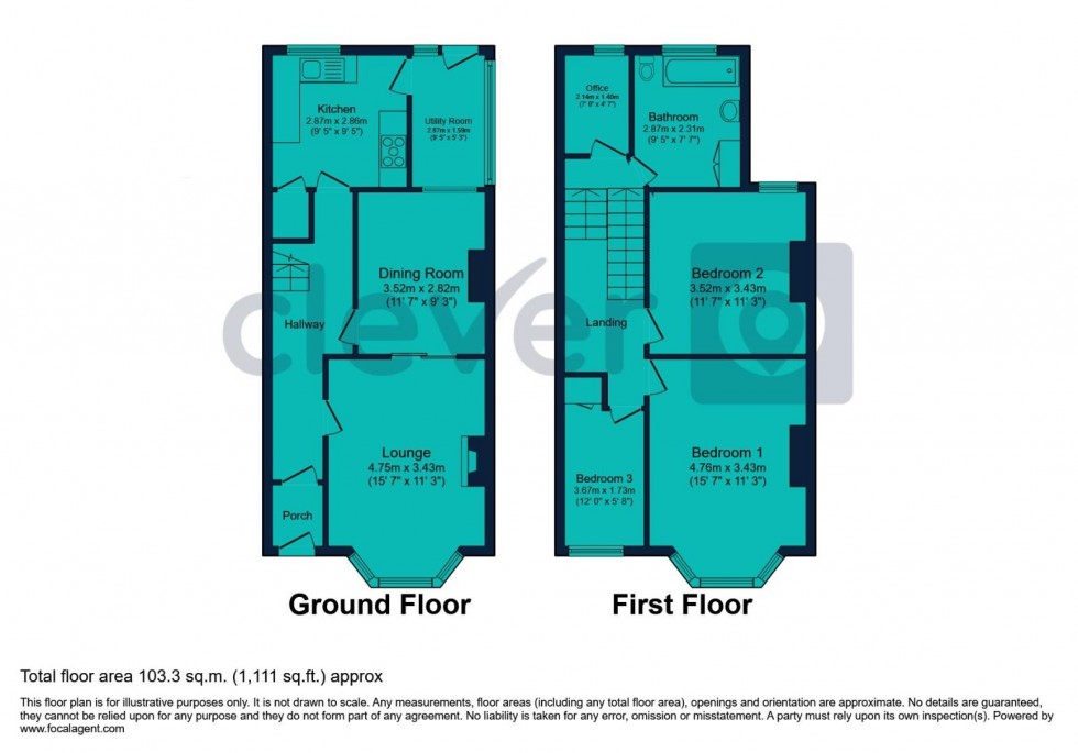 Floorplan for Beauchamp Road, Peverell, Plymouth