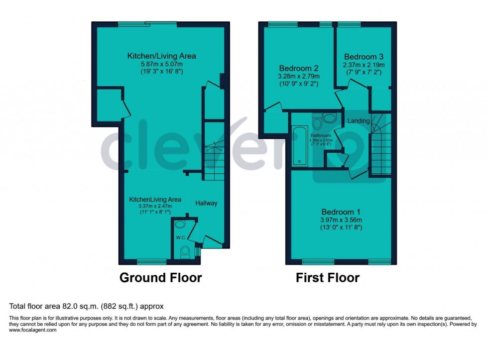 Floorplan for Clifton Street, Plymouth