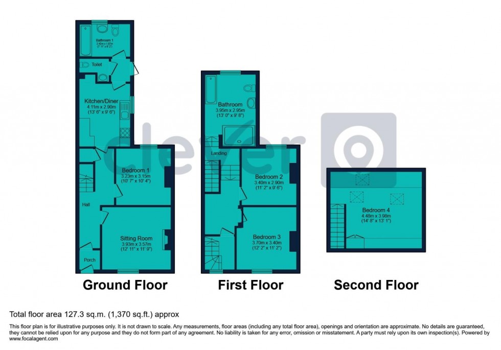 Floorplan for Kensington Road, Greenbank, Plymouth