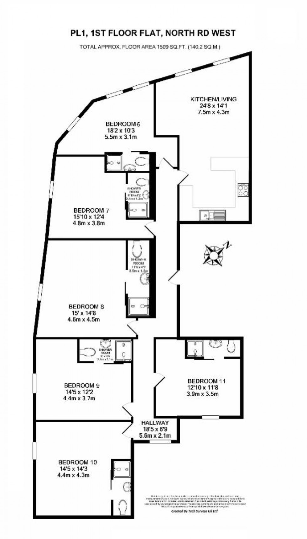 Floorplan for North Road West, Plymouth