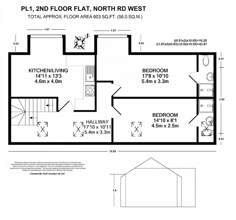 Floorplan for North Road West, Plymouth