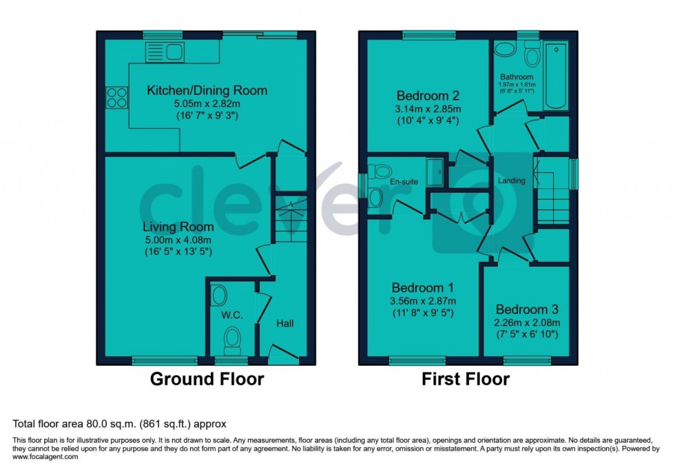 Floorplan for Canterbury Close, Ivybridge