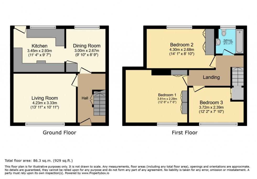 Floorplan for Warwick Avenue, Plymouth