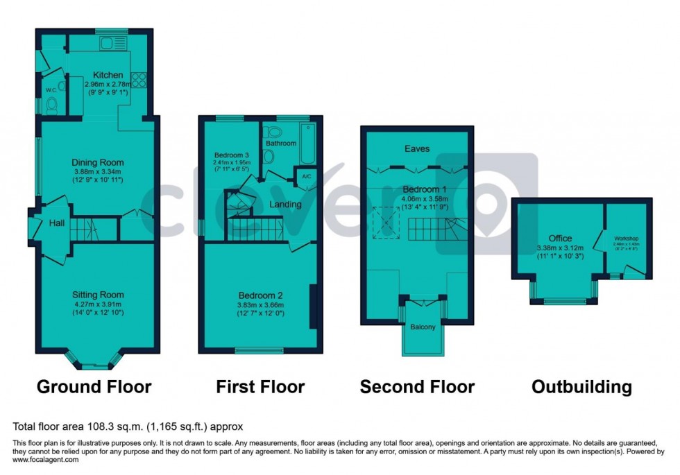 Floorplan for Court Road, Newton Ferrers, Plymouth