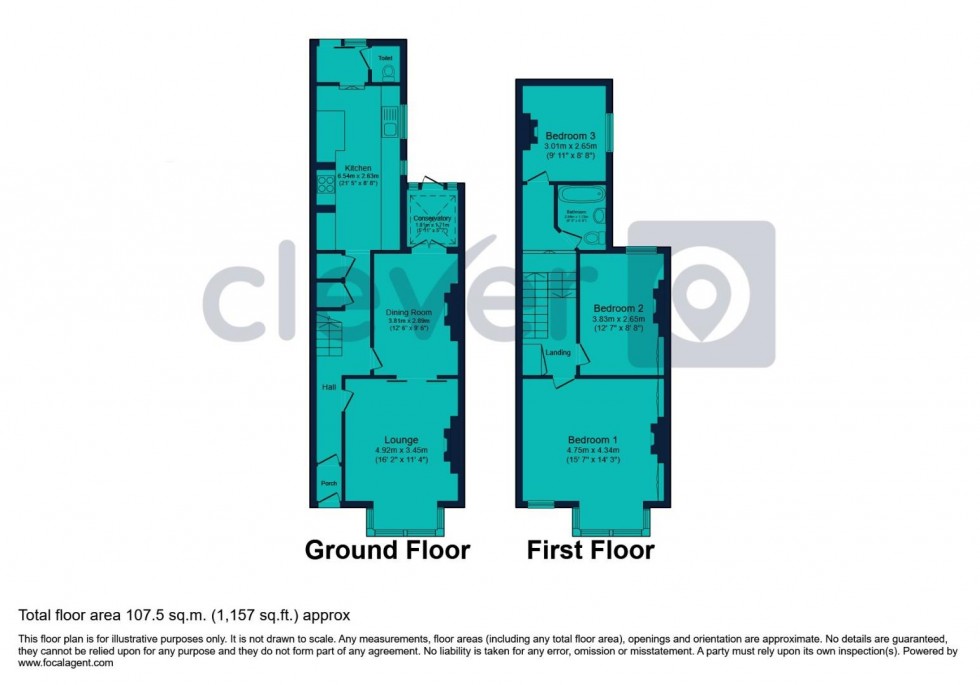 Floorplan for Edgcumbe Park Road, Peverell, Plymouth