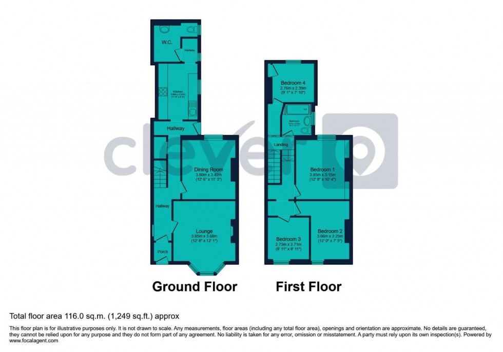 Floorplan for Bayswater Road, Central, Plymouth