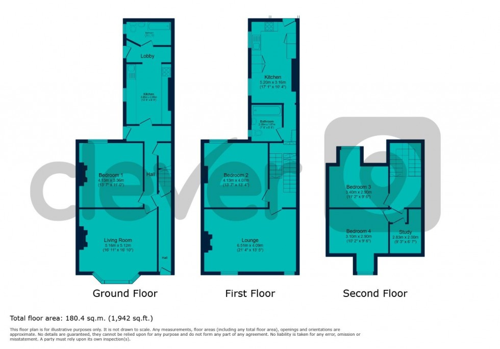 Floorplan for Alexandra Road, Mutley, Plymouth