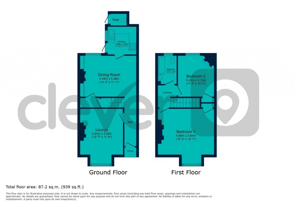 Floorplan for Glendower Road, Peverell, Plymouth