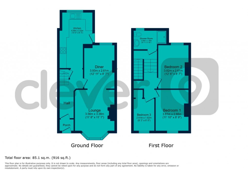 Floorplan for Beatrice Avenue, Keyham, Plymouth