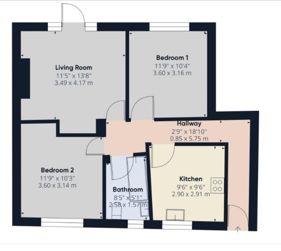 Floorplan for Vauxhall Street, Plymouth