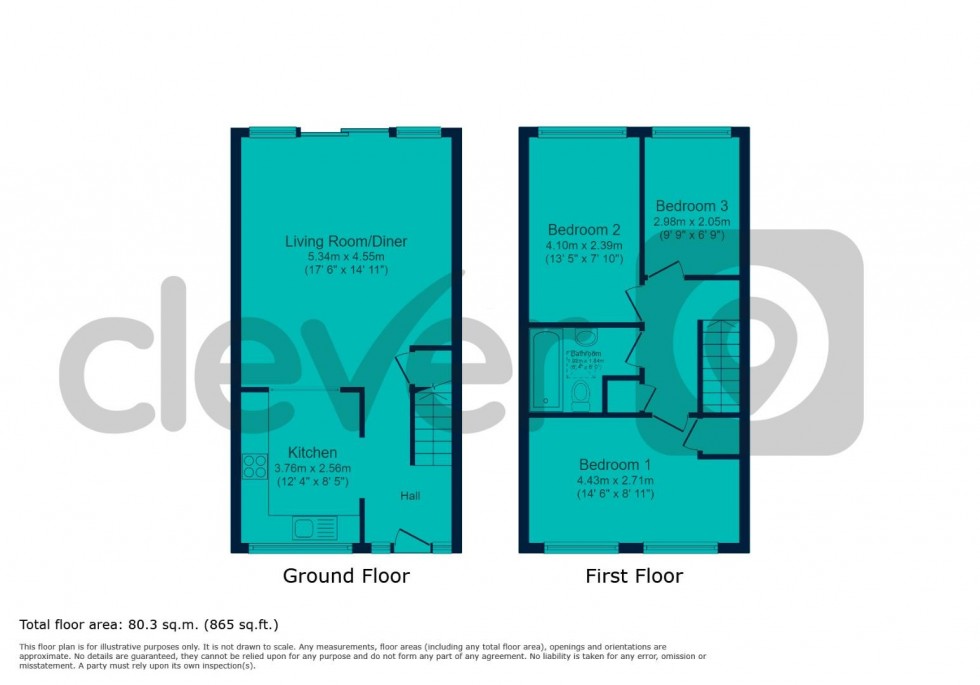 Floorplan for Alger Walk, Southway, Plymouth