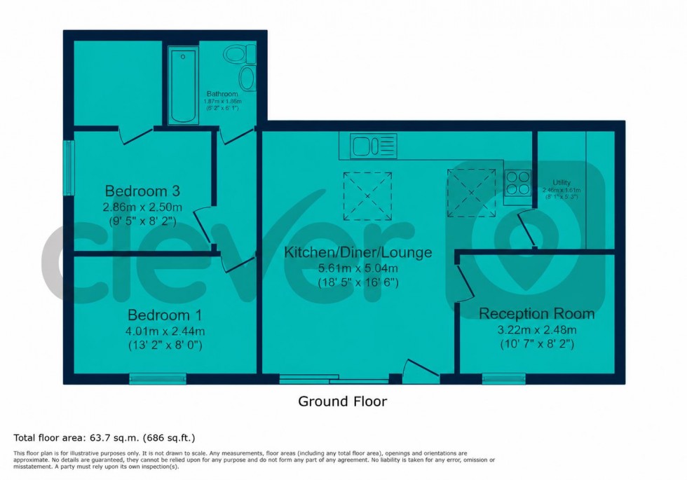 Floorplan for Chard Road, St Budeaux, Plymouth