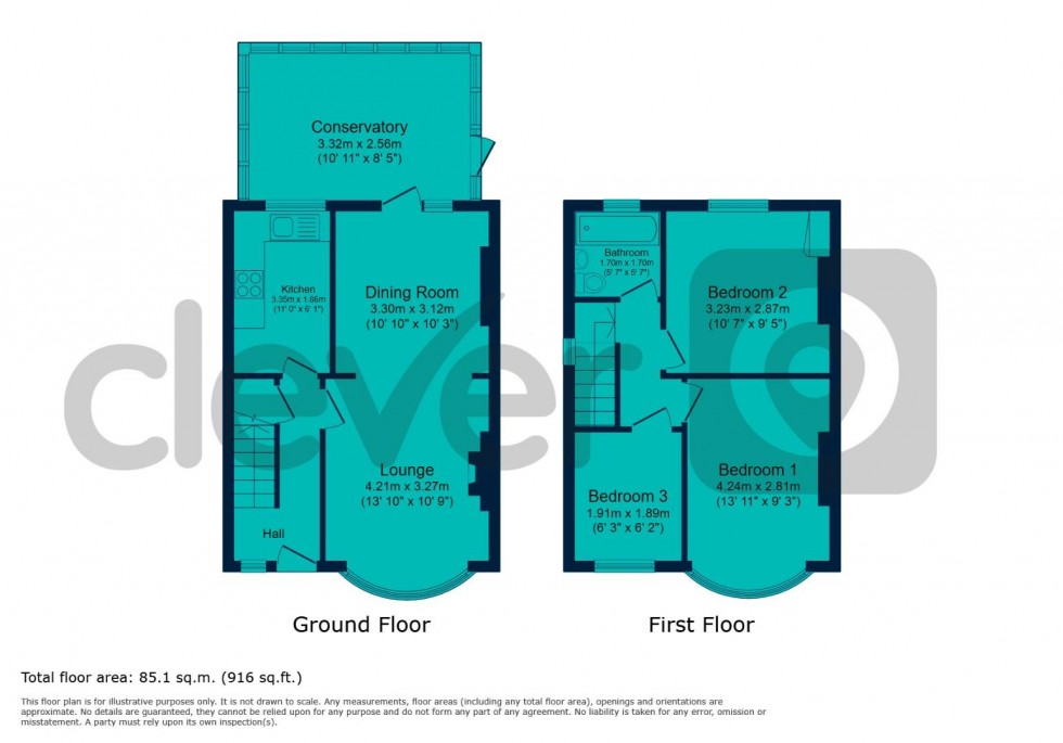 Floorplan for Dovedale Road, Beacon Park, Plymouth