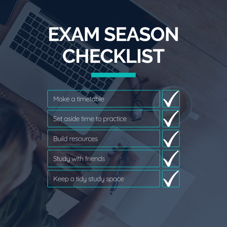 Tick off those to-dos with our Clever exam season checklist